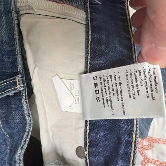 PAIGE Destroyed Riley with Knee Slash Straight Rolled Hem Jeans Brand New! - Picture 11 of 12